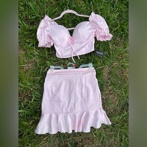 SHEIN Flirty, Satin Skirt Sexy Summer Set NWT Size XS